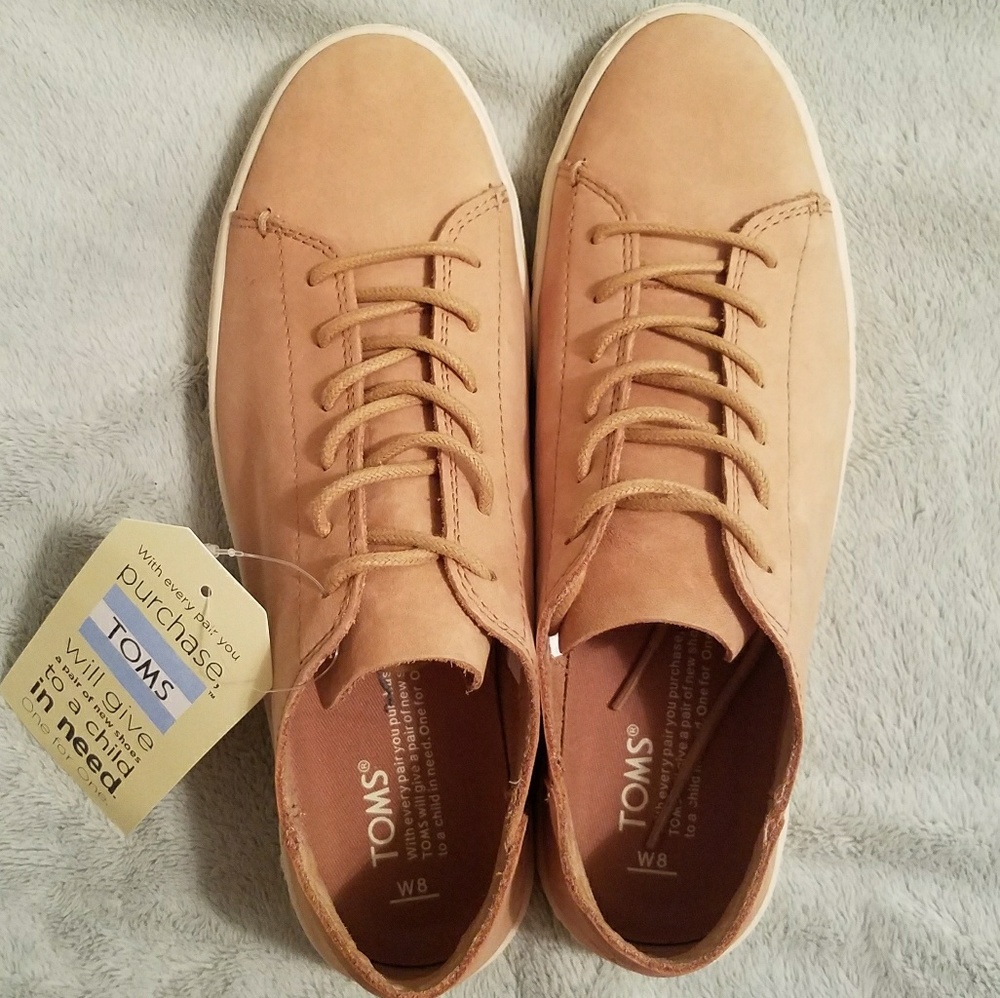 Toms Sandstorm Nubuck Lenox Lace-Up Sneakers NWT